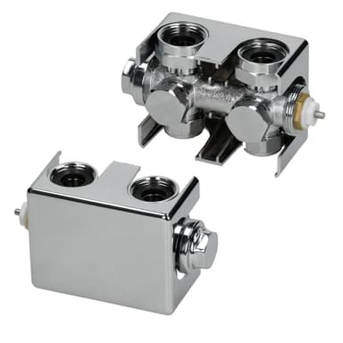 Radiatortermostat anslutningsuppsättning Universal Krom medieanslutning