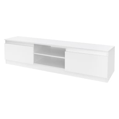 ML Design Trä TV Lowboard i vit, 120x36x40 cm, modernt TV-kort med