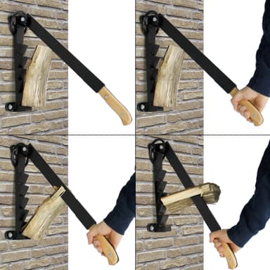 Handen vedklyvar kläm trä diameter splitter Scheppach gjutjärn skala
