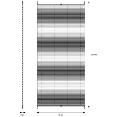 ECD Germany veckade persienner Klemmfix utan att borra 90x200 cm mörkgrå