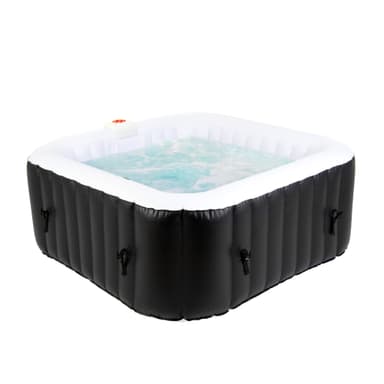 ECD Germany Uppblåsbar bubbelpool utomhus för 4 personer, 100 massagestrålar,