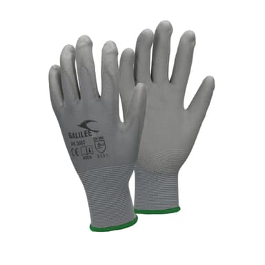 ECD Germany 1 par PU arbetshandskar, storlek 11-XXL, färg grå, mekanik handskar,