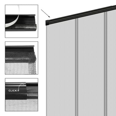 Myggnät Insekts gardin dörr strip gardin dörr gardin 125x240 cm
