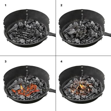 ECD Germany elektrisk grilltändare för kolgrill och öppen spis - 800 W -