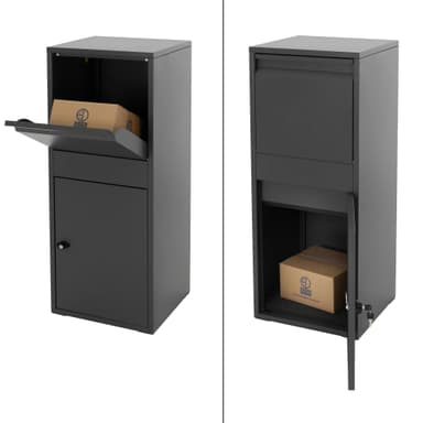 ML-Design Paket Brevlåda gjord av galvaniserat stål i antracit, 41x103x38 cm,