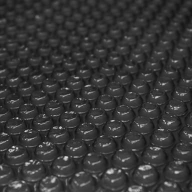 ECD Germany pool solfolie vinklad 8x5 m 400 µm svart PE luftkuddsfolie, snabbare