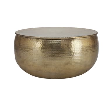WOMO-DESIGN soffbord vardagsrumsbord soffbord aluminium Ø 60x30,5 cm guld