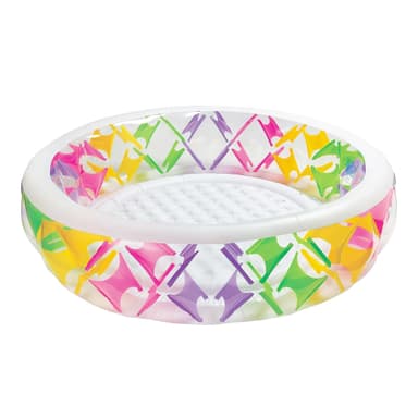 INTEX Uppblåsbar Pool Färgrik, Ø 229 x 56 cm rund, för barn, gjorda av PVC,