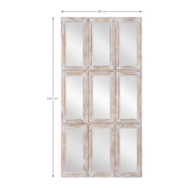 Womo-Design Wall Mirror Shabby Chic 80x160cm, unik, handgjord spegel med massivt