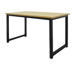 ML-Design skrivbord med en modern design, 120x60x75 cm, lönn svart metallram /