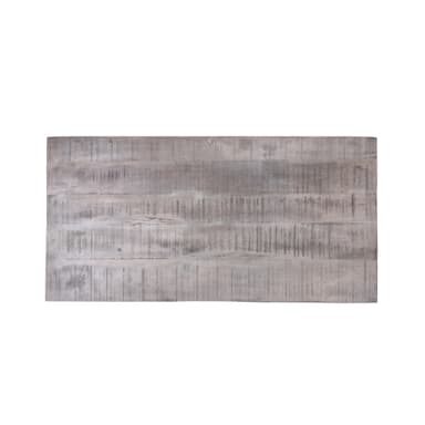 WOMO-DESIGN Modernt soffbord 100cm grått massivt trä mangoträ med 2 lådor och