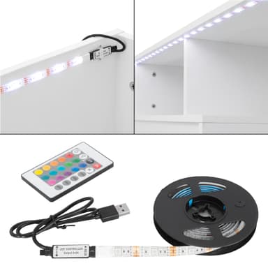 ML-Design Contemporary TV Lowboard TV stativ med LED Beleuchting för TV,