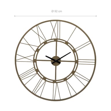 WOMO-DESIGN | Design väggklocka Stockholm Ø92cm rund gjord av järn i vintage