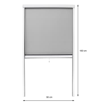 Myggnät insektsskärmen Rullgardin myggnät Vit 90 x 160 cm