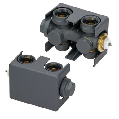Radiatortermostat anslutningsuppsättning Universal antracit medieanslutning