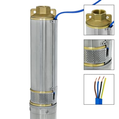 Djup brunn pump Brunnen pumpar dränkbar pump rörpump 2200 W 9000 l / h 16,8 bar