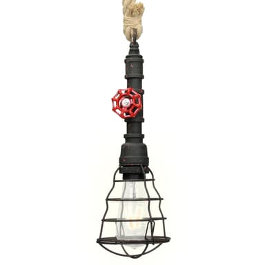 ECD Germany hängande lampa 1-flamma hängande lampa E27 uttag med 1x LED-lampa 4W