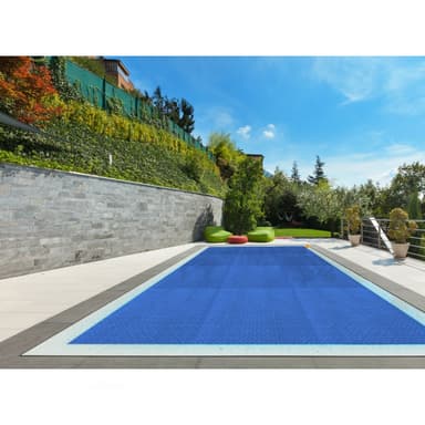 ECD Germany pool sol lock Square 6x4 m 400 um blå, PE bubbelplast, snabbare