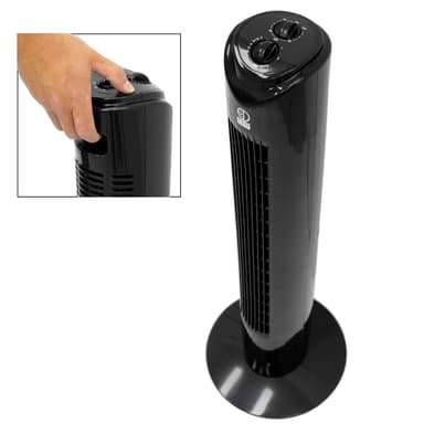Piedestal Fläkt Kolonn Fläkt Tower Fläkt 45W 81 cm Svart