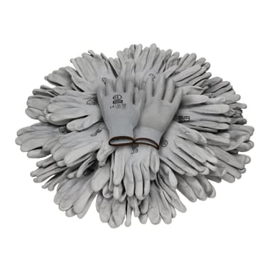ECD 144 Germany par PU-arbete handskar, storlek 9-L, Gray, mekaniker handskar