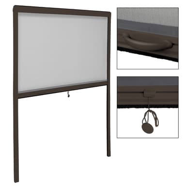 Myggnät insektsnät Rullgardin aluminiumram rullgardin terminal 160x160cm