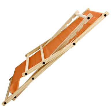 ECD Germany vikbar solstol av trä - 3 liggande lägen - upp till 120 kg - orange