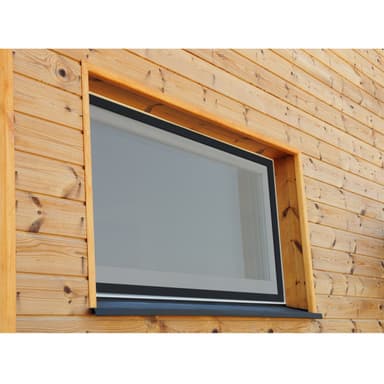 Myggnät antracit 100x120cm fönster insektsnät aluminiumram