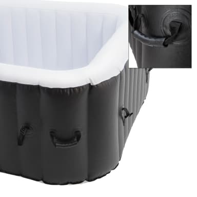 ECD Germany Uppblåsbar bubbelpool utomhus för 4 personer, 100 massagestrålar,