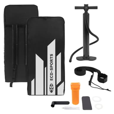 ECD Germany Uppblåsbara Stand Up Paddle Board med kajakstol 305x78x15 cm | Svart