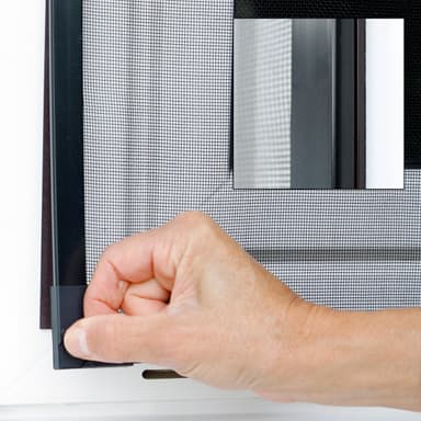 Myggnät magnetisk ram insekt utan att borra magnet Svart 130x150 cm