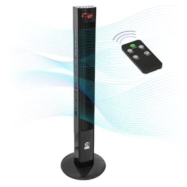 ECD Germany piedestalfläkt med LED-display och fjärrkontroll - 45W - 116x31 cm -