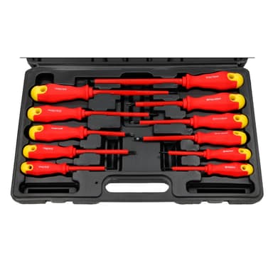 Skruvmejsel Set skruvmejsel Electric Cross + slot isolerade 11tlg resväska