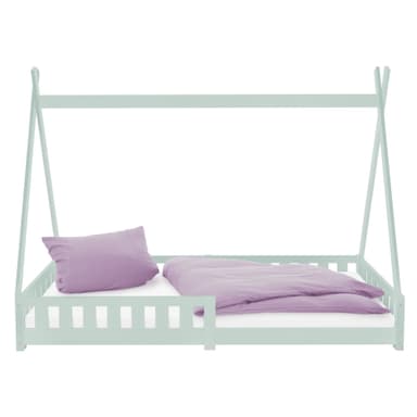ML-Design Barnsäng Tipi 90x200 cm Mint med kallskumsmadrass