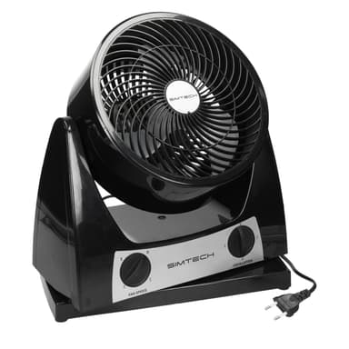 ECD Germany bordsfläkt 40W | Svart | oscillerande 90 ° 3 effektnivåer | Fläkt