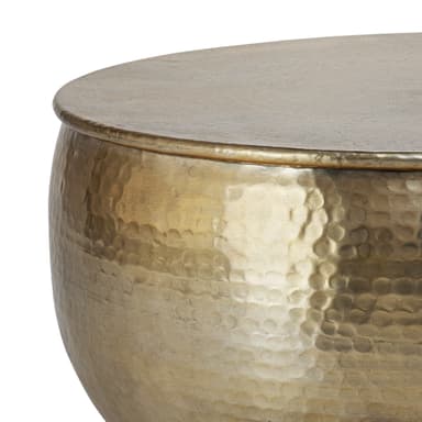WOMO-DESIGN soffbord vardagsrumsbord soffbord aluminium Ø 60x30,5 cm guld