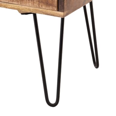 WOMO-DESIGN Modernt soffbord 100cm naturligt massivt trä mangoträ med 2 lådor