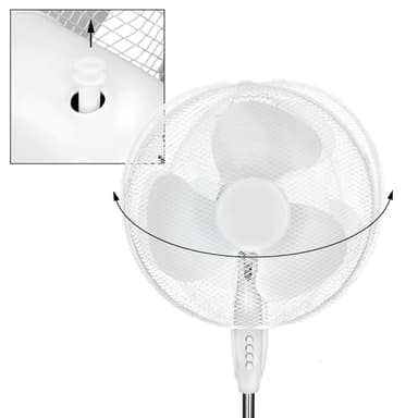 2 x piedestal fläkt med svivelfunktion vindmaskin intercooler oscillation 45W