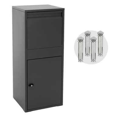 ML-Design Paket Brevlåda gjord av galvaniserat stål i antracit, 41x103x38 cm,
