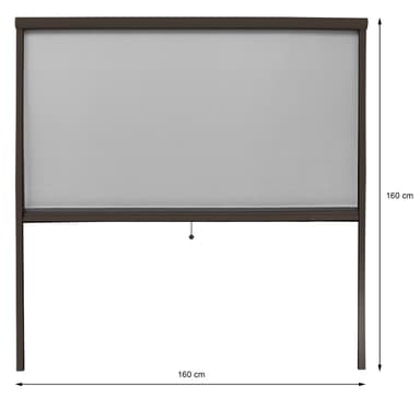 Myggnät insektsnät Rullgardin aluminiumram rullgardin terminal 160x160cm
