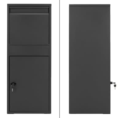 ML-Design Paket Brevlåda gjord av galvaniserat stål i antracit, 41x103x38 cm,