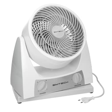Bordsfläkt fläktstativ fläkt fläktluft 40W 3 steg Vit Simtech