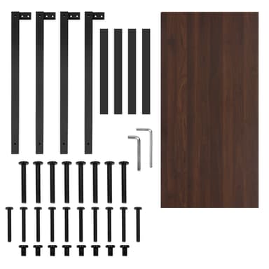 ML-Design skrivbord med en modern design, 120 x 60 x 75 cm, svart valnöt,