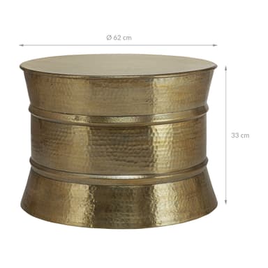 WOMO-DESIGN soffbord soffbord soffbord aluminium Ø 62x33 cm guld