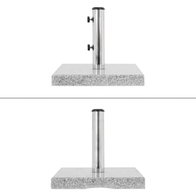 Parasolstativ 40x5x40 cm Grå granit Bärbar upp till 20 kg ML-Design