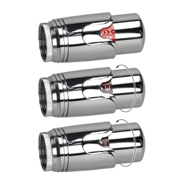 Radiatortermostat anslutningsuppsättning jordterminal Vit medieanslutning