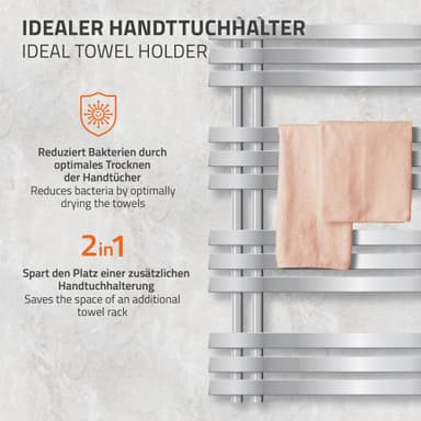 500 x 1000 mm IRON EM radiator värmare väggradiator 600W