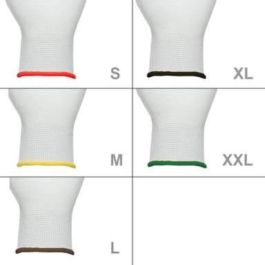 ECD 36 Germany par PU-arbete handskar, storlek 8-M, färg vit, mekaniker handskar