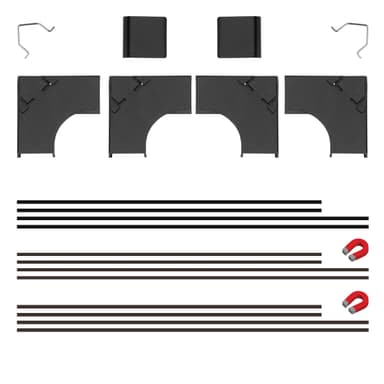 Myggnät magnetisk ram insekt utan att borra magnet Svart 130x150 cm