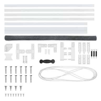 ECD Germany myggnät för dörr - 100 x 220 cm - Vit aluminiumram - Individuellt