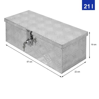 Verktygslåda aluminum transportlåda transportbox 57x22x19 cm verktygslåda Box